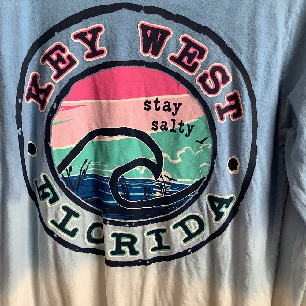 Unisex Southern Spirit 100% Cotton Blue and White Long Sleeve Tee WORN ONCE.